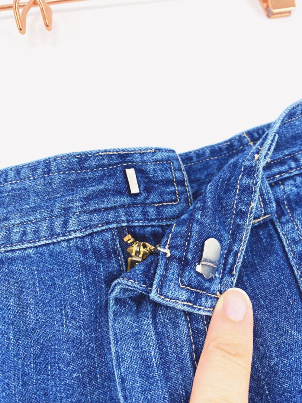 White Stag Vintage Embroidered Denim Midi Skirt - Picture 7 of 9